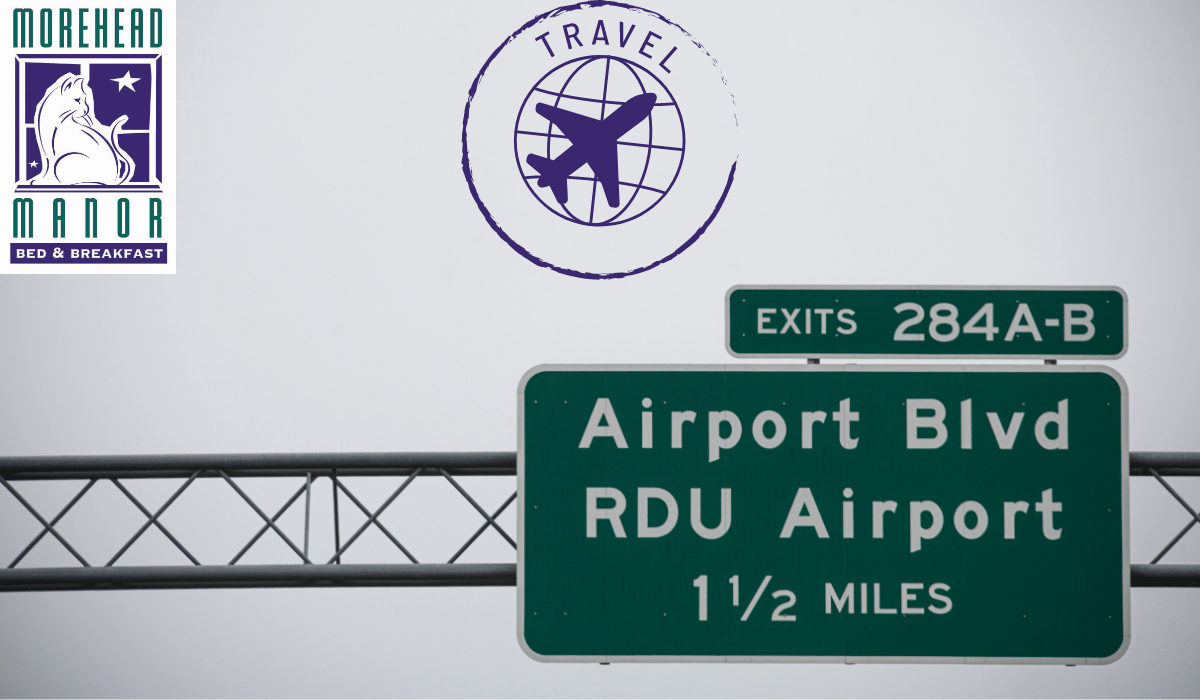 Getting Around Durham North Carolina RDU Airport Highway Sign