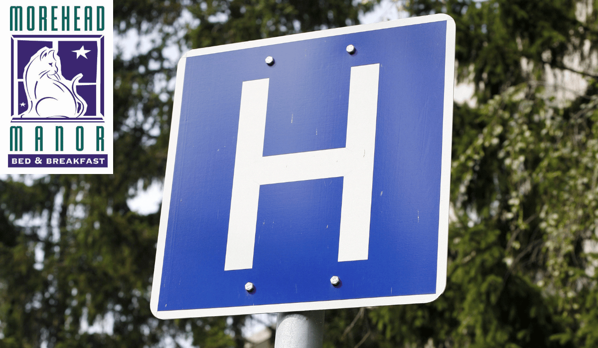 Durham is the City of Medicine; H hospital sign