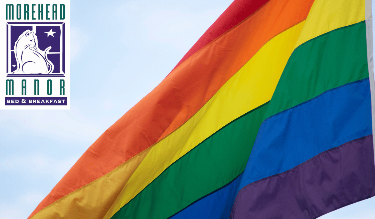 Welcome PRIDE Durham, NC rainbow pride flag
