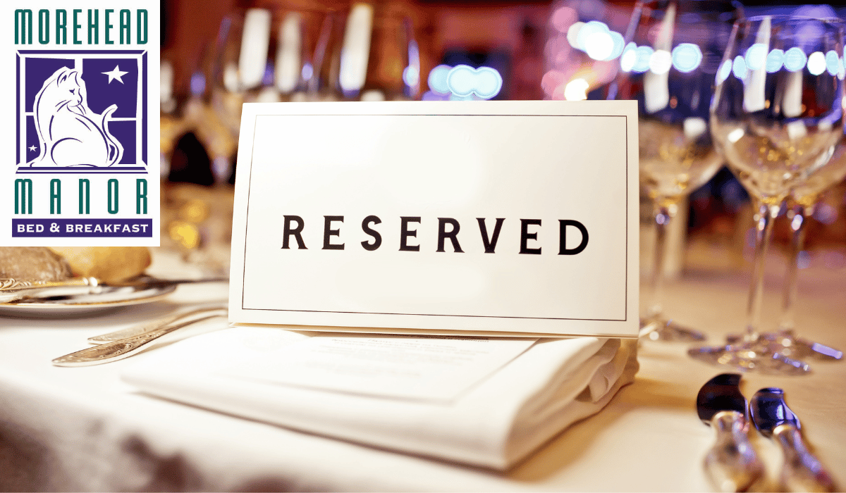 Best Restaurants in the Bull City Reserved sign on dining table