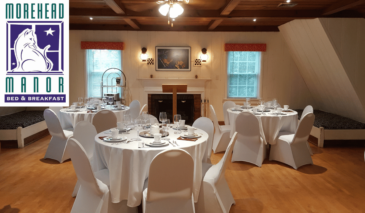 This Durham Bed and Breakfast Morehead Manor's Carriage House private event 